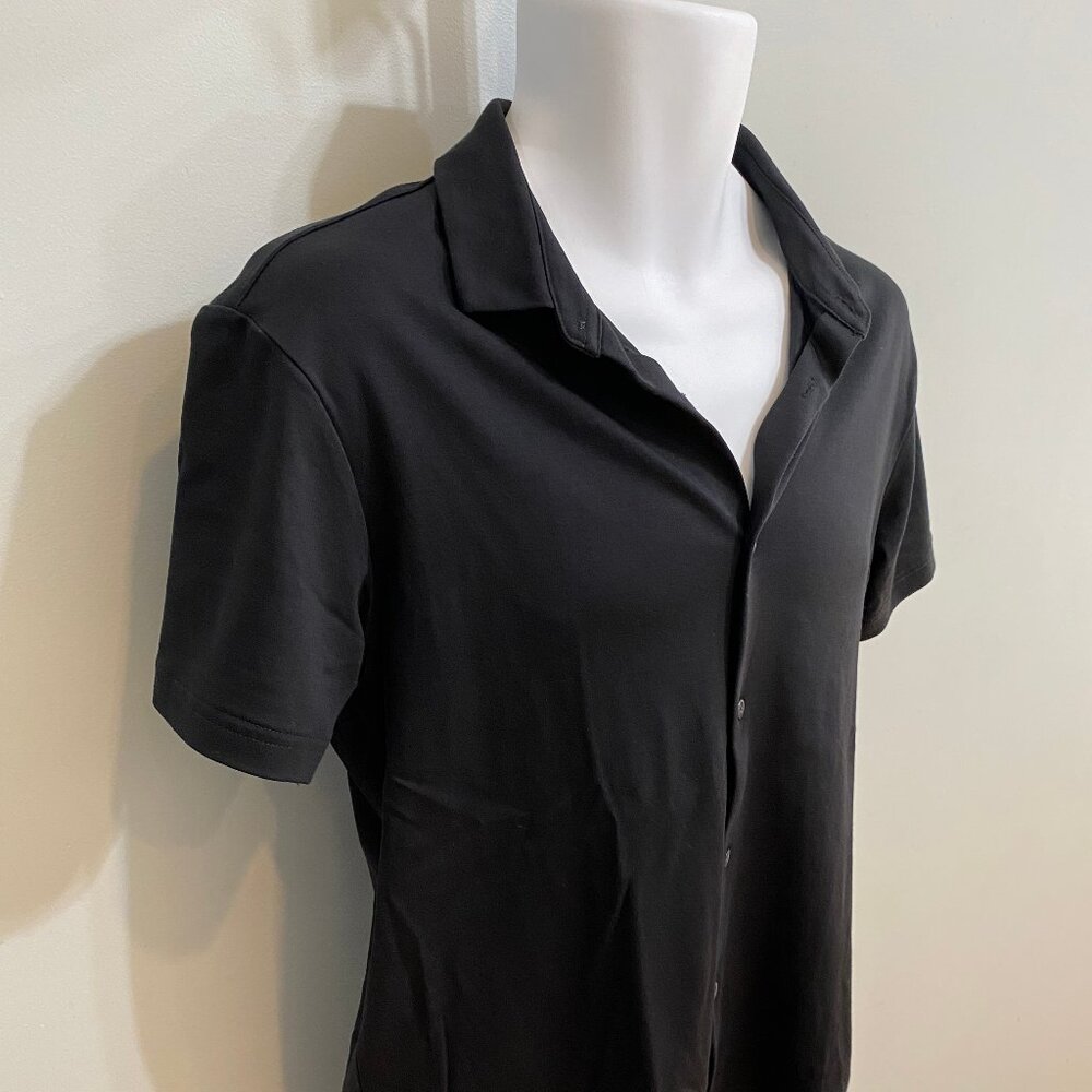 EMPORIO ARMANI ORIGINAL BLACK FITTED SHIRT MEN M